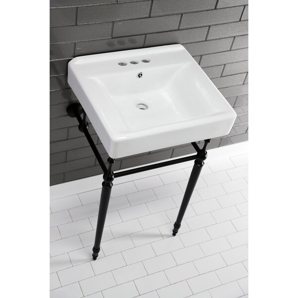 EV2018W34 Concord Ceramic Recessed Drop-In Bathroom Sink, White